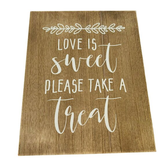 Love Is Sweet Sign Wedding Candy Table Decor Dessert Bridal Shower Event 9.5"x12 - Picture 5 of 9